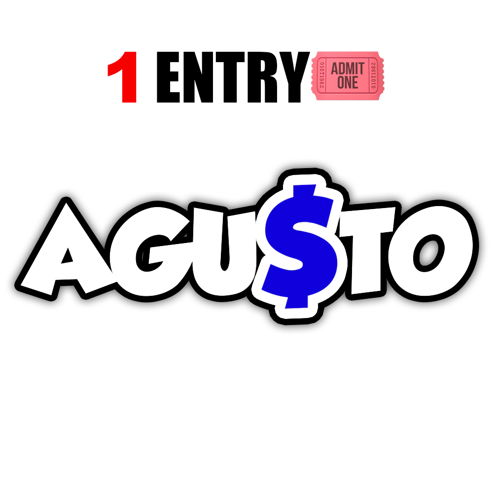 AGU$TO BRAND STICKER BLUE